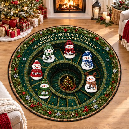 Custom Photo Clown Shaped Doormat - Personalized Christmas Decor 3D Round Rug