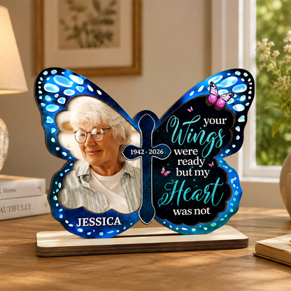 Miss You So Much - Personalized 2-Layer Wood Plaque With Flat Base