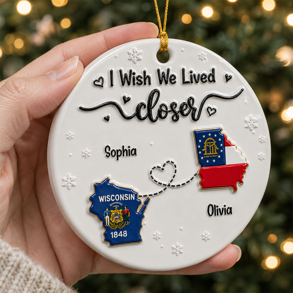 No Distance Between Us - Real 3D Ceramic Ornament