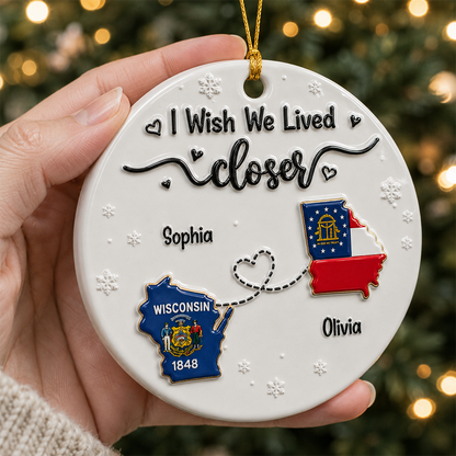 No Distance Between Us - Real 3D Ceramic Ornament