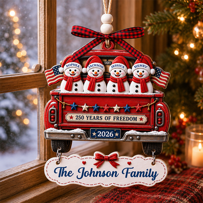 Driven By Love United By Freedom Personalized America 250th Anniversary Christmas - Personalized Engagement Gifts