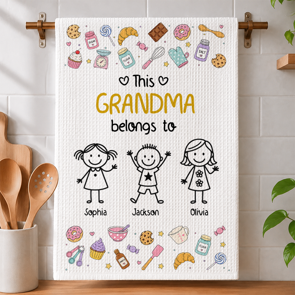 Make Life More Grand With Lovely Kids - Personalized Kitchen Towel