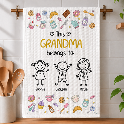 Make Life More Grand With Lovely Kids - Personalized Kitchen Towel