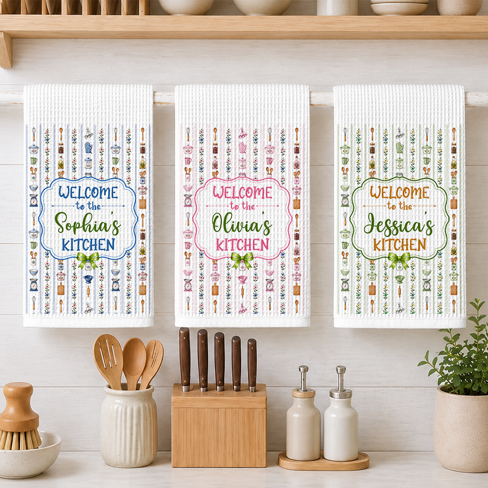 Kitchen, Kitchen Towel, Gift For Mom and Cooking Lovers - Personalized Kitchen Towel