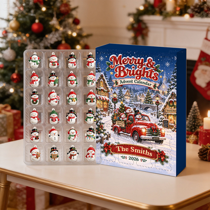 Merry and Brights Advent Calendar 2026 - 24 Day Christmas Countdown Box - Advent Calendar Box-Box&Acrylic