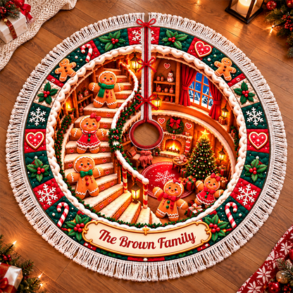 Warm Wishes In Cozy House Shaped Doormat - Personalized Christmas Decor 3D Round Rug