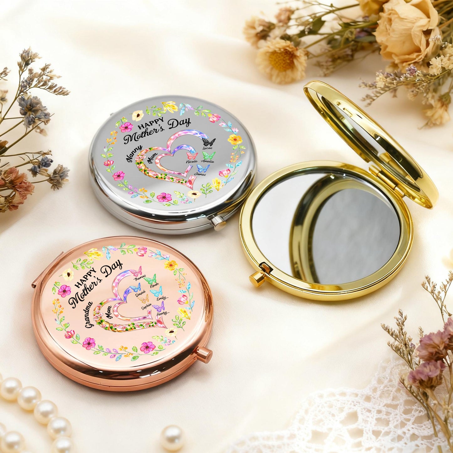 How Beautiful You Are - Personalized Custom 3D Effect Compact Mirror