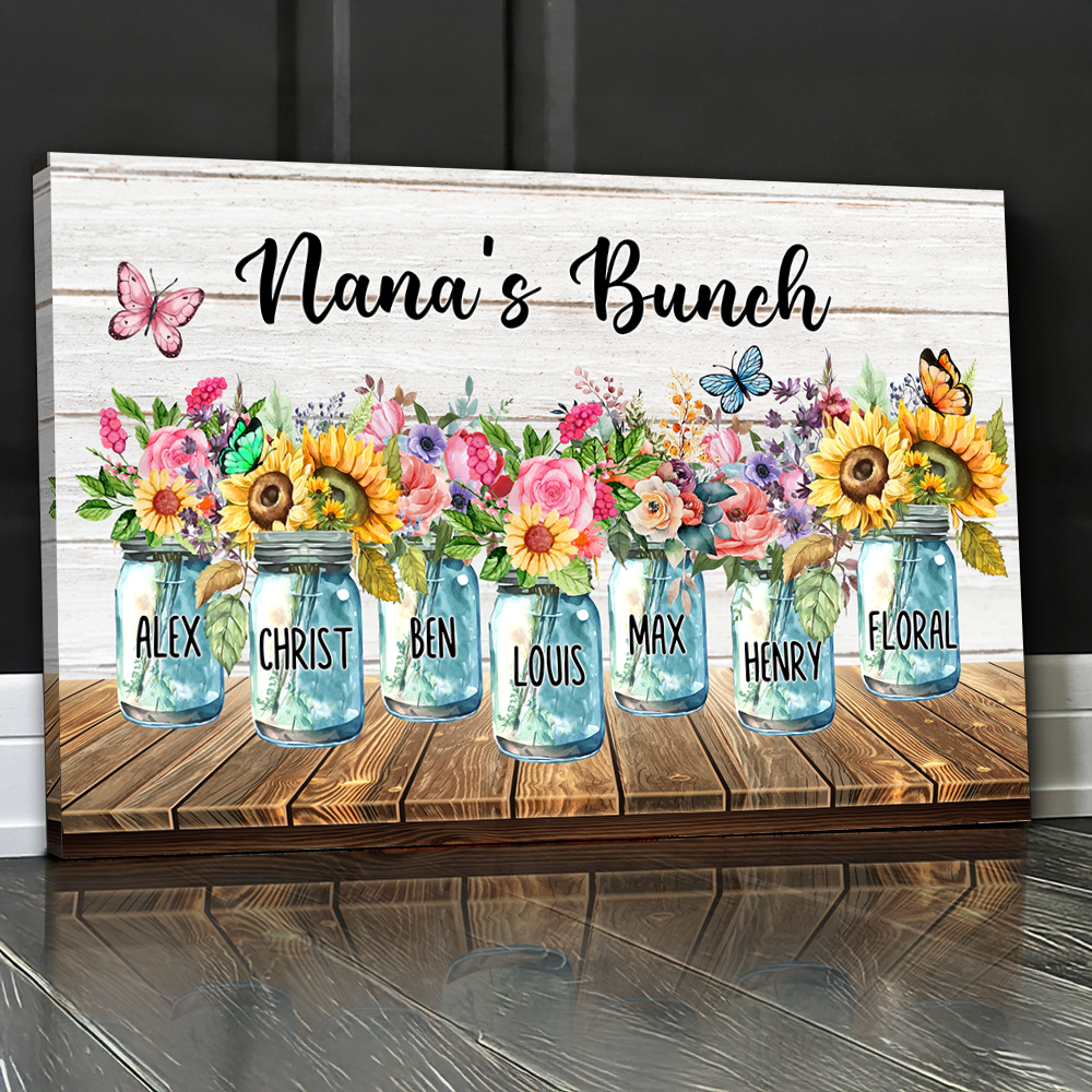 Nana's Bunch -  Personalized Canvas Prints