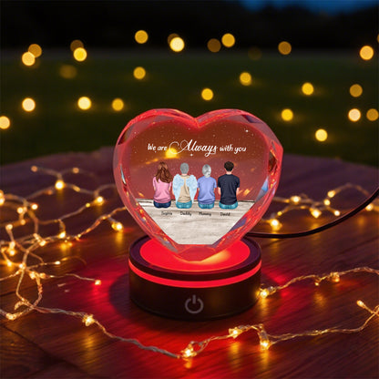 I Am Always With You - Personalized Custom Crystal Led Light