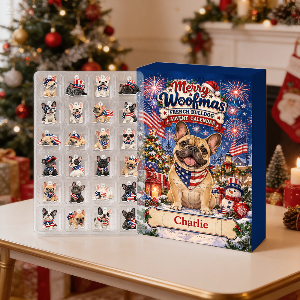 Merry Pugmas Advent Calendar 2026 24 Day Christmas Countdown Box With Cute Figurines - Advent Calendar Box-Box&Acrylic