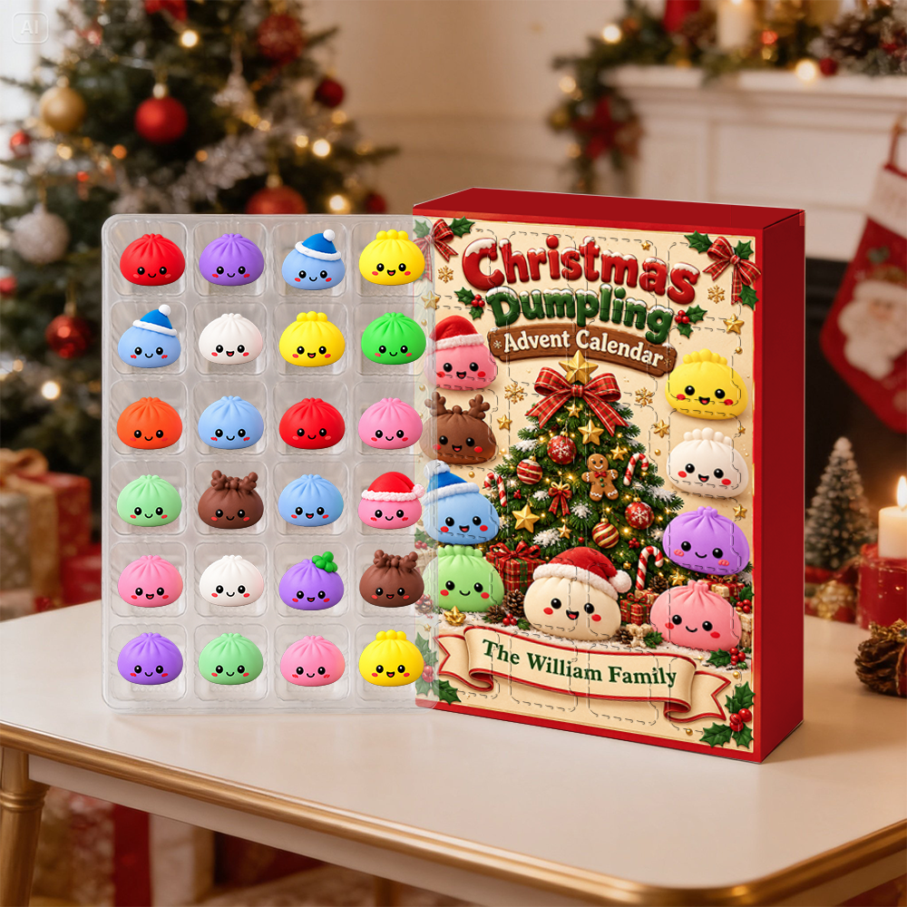 Twenty Four Days Of Squishy - Dumpling Advent Calendar - 24 Mini Dumpling Squishies - Family Countdown Calendar