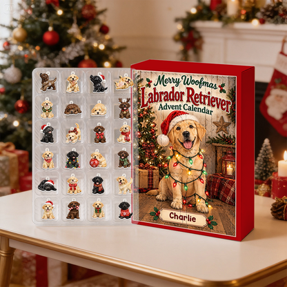 Labrador Retriever Advent Calendar 2026 24 Day Christmas Countdown Box With Cute Figurines - Advent Calendar Box-Box&Acrylic