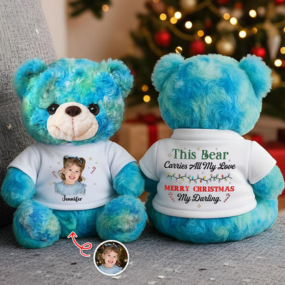 All My Love Merry Christmas - Memorial Personalized Custom Teddy Bear Plush