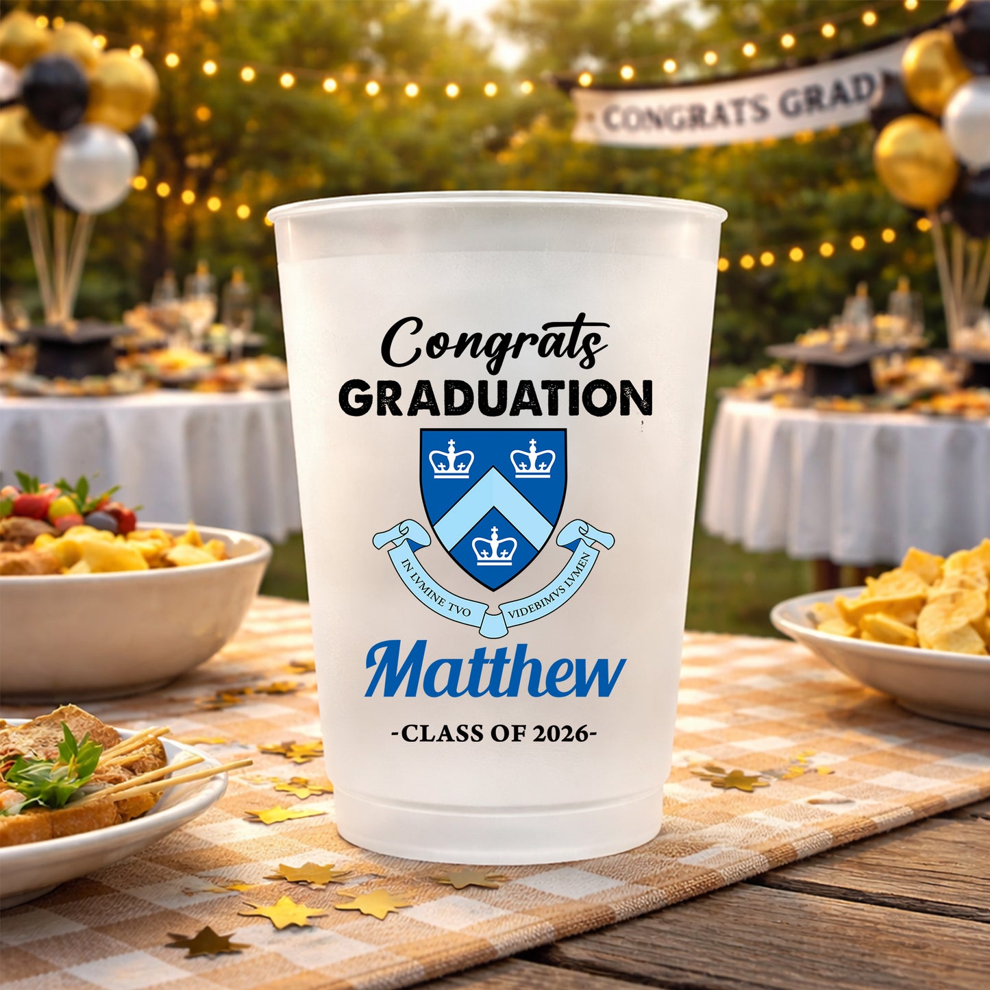 Custom Logo - Personalized Graduation Cups