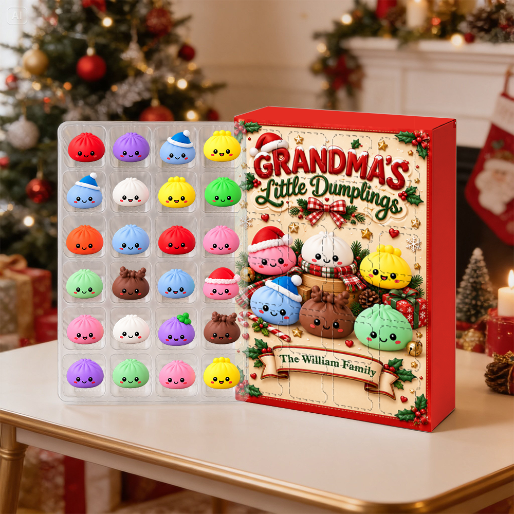 Grandma's Dumpling - Dumpling Advent Calendar - 24 Mini Dumpling Squishies - Family Countdown Calendar