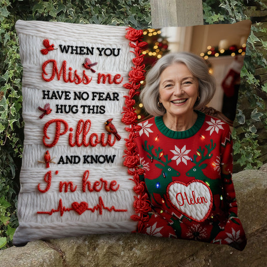 Loving Memorial Yarn Crochet - Personalized Custom Pillow