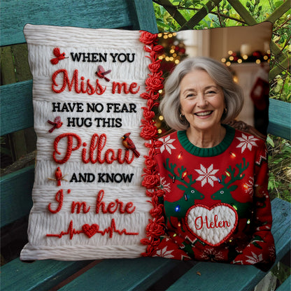 Loving Memorial Yarn Crochet - Personalized Custom Pillow