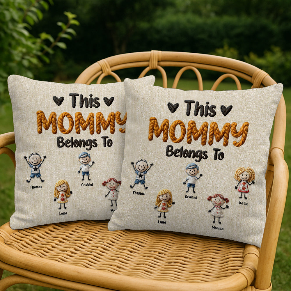 This Mommy Belongs To - Personalized Custom Pillow