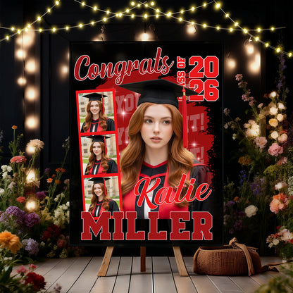 Congrats 2026 Graduation - Personalized Graduation Welcome Sign - Custom Acrylic Celebration Sign