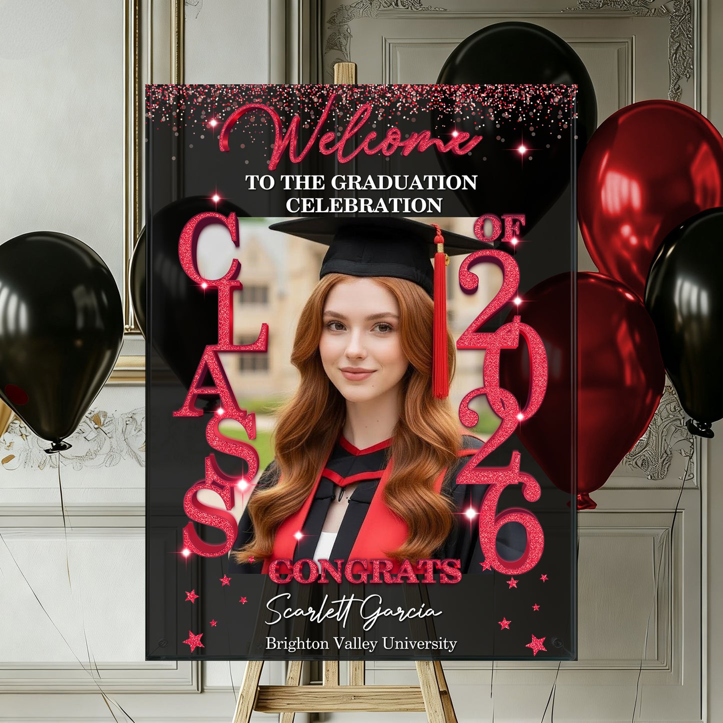 Class Of 2026 - Personalized Graduation Welcome Sign - Custom Acrylic Celebration Sign