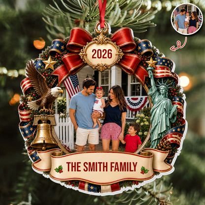 Wrapped In Family Love Merry Christmas - Real 3D Relief Ornament