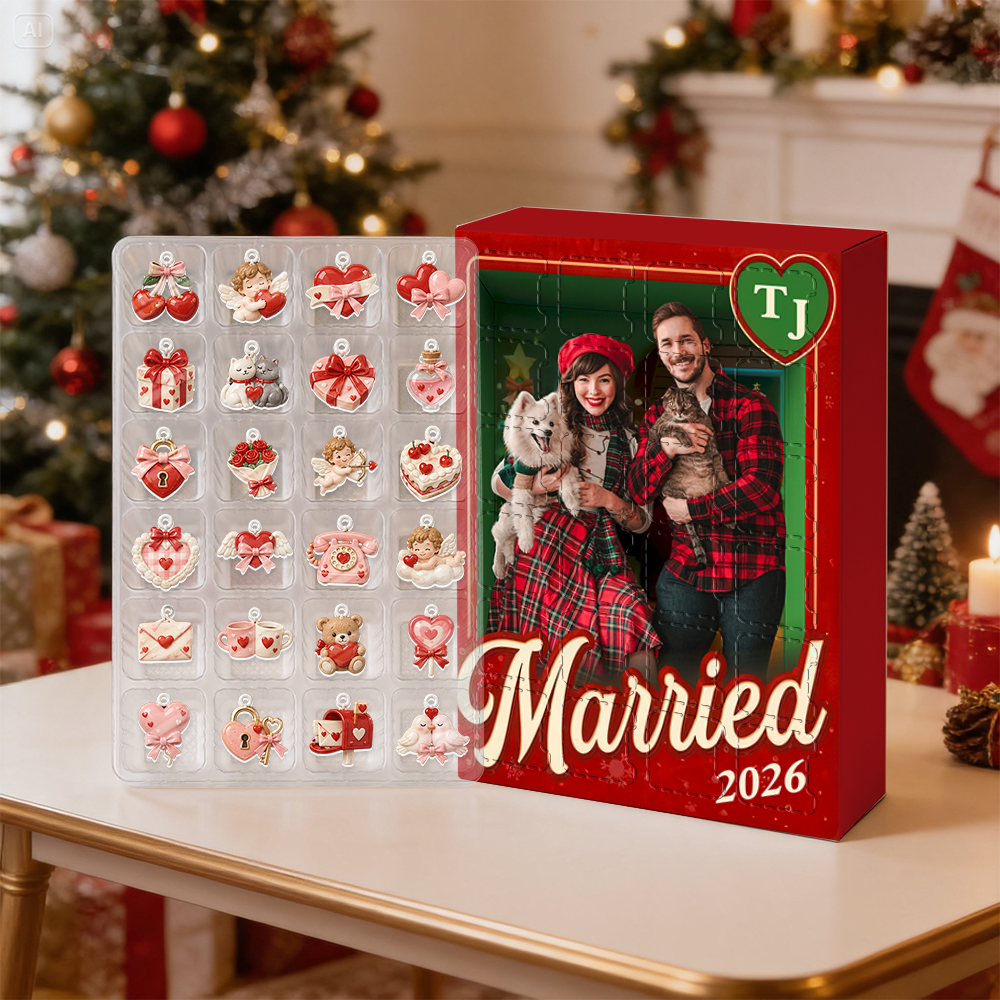Sealed With A Christmas Kiss Advent Calendar 2026 24 Day Christmas Countdown Box With Cute Figurines - Advent Calendar Box-Box&Acrylic