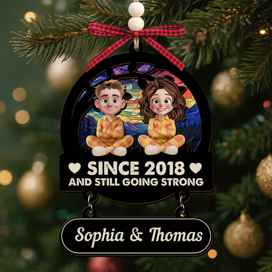 Love You Forever Christmas Wooden Ornament With Tag - Personalized Gifts