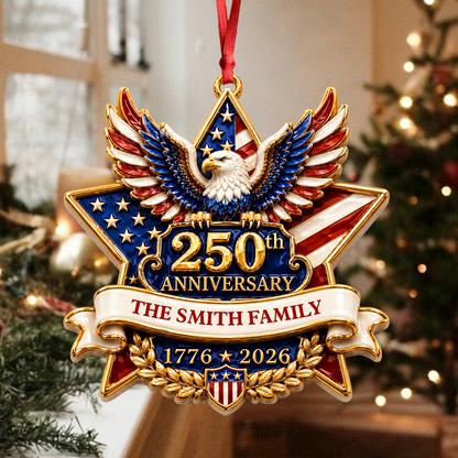 American Pride Lives On Personalized  250th Anniversary Ornament - Real 3D Relief Ornament