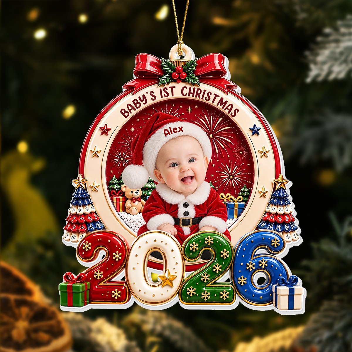 Baby 2026 Gifts for New Mom New Dad Newborn - Real 3D Relief Ornament