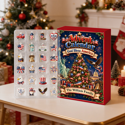 God Bless Advent Calendar 2026 24 Day Christmas Countdown Box With Cute Figurines - Advent Calendar Box-Box&Acrylic