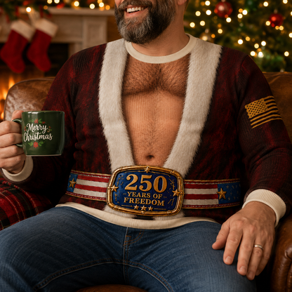 Cheeky 250th Anniversary Christmas - Personalized All-Over-Print Sweatshirt - Wool Sweater