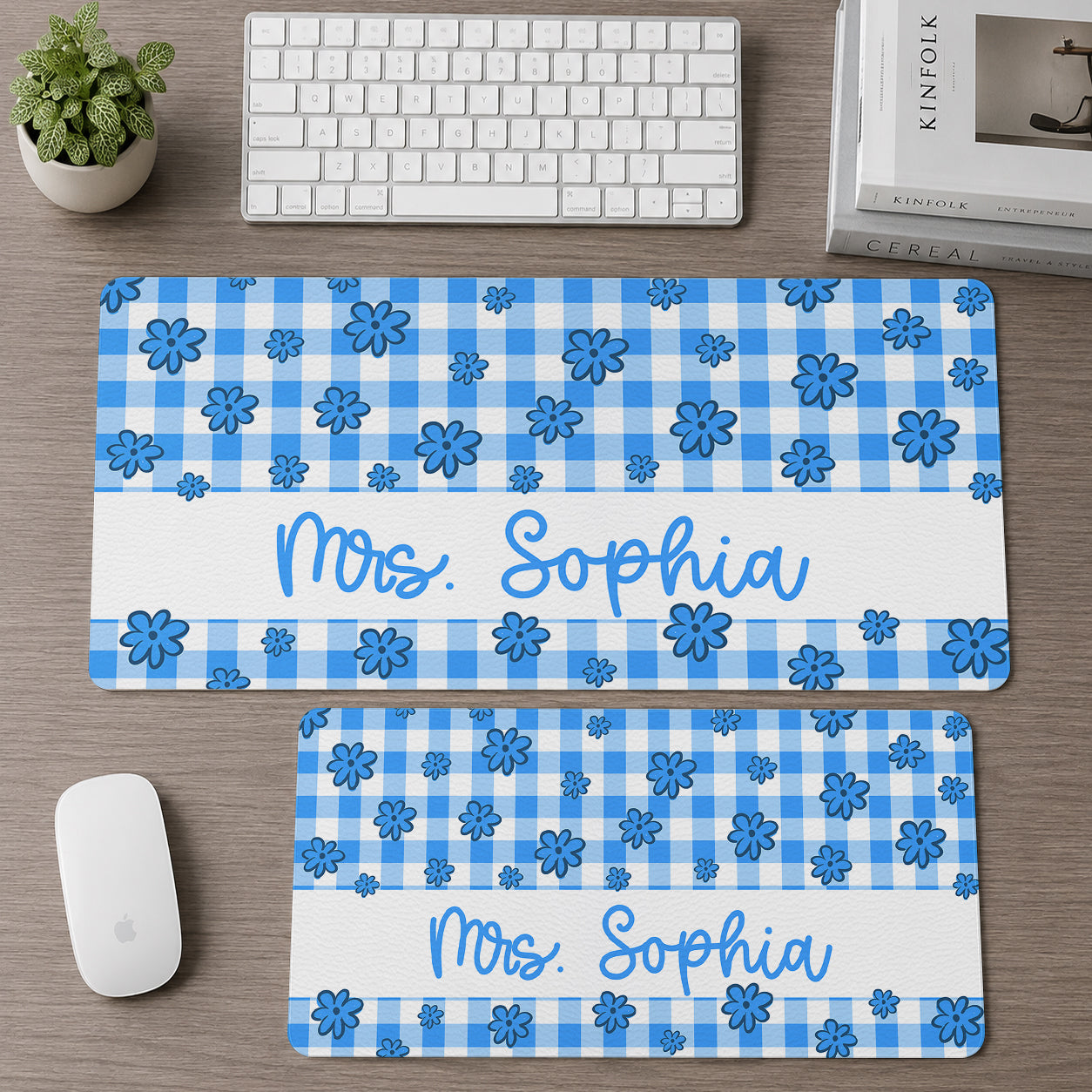 Custom Name Teacher Gifts - Personalized Leather Desk Mat - Gift For Her