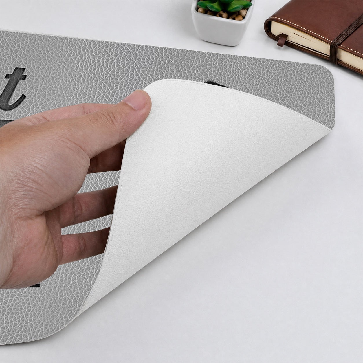 Best Dad Ever Custom - Personalized Leather Desk Mat