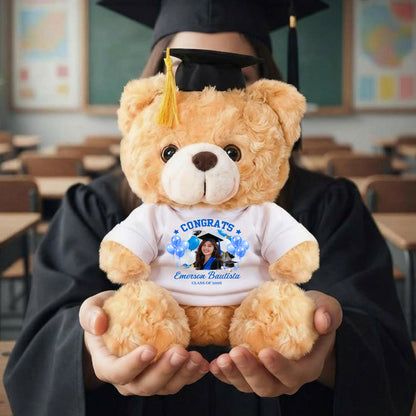 Congrats Graduation 2026 Bubble - Personalized Custom Bunny Plush