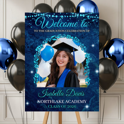 Class Of 2026 Light Graduation Party - Personalized Graduation Welcome Sign - Graduation Gifts