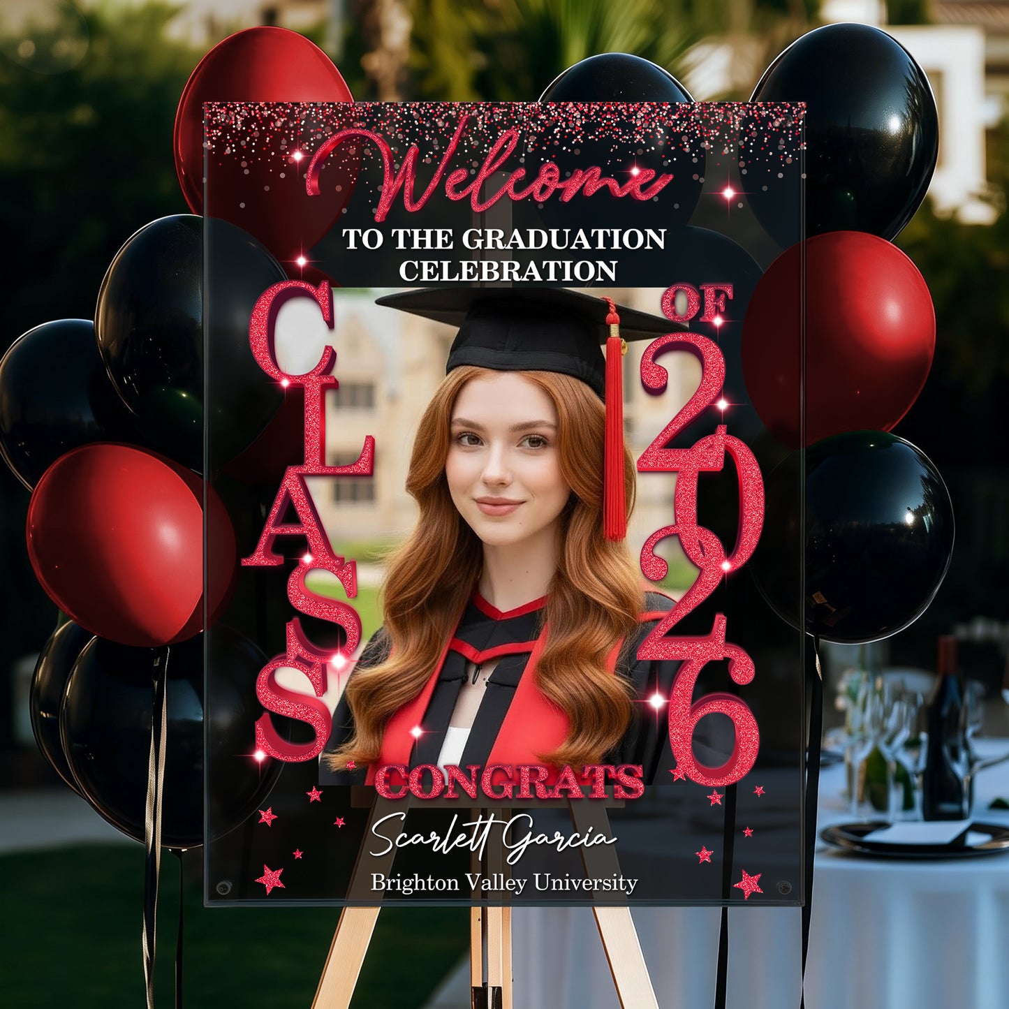 Class Of 2026 - Personalized Graduation Welcome Sign - Custom Acrylic Celebration Sign