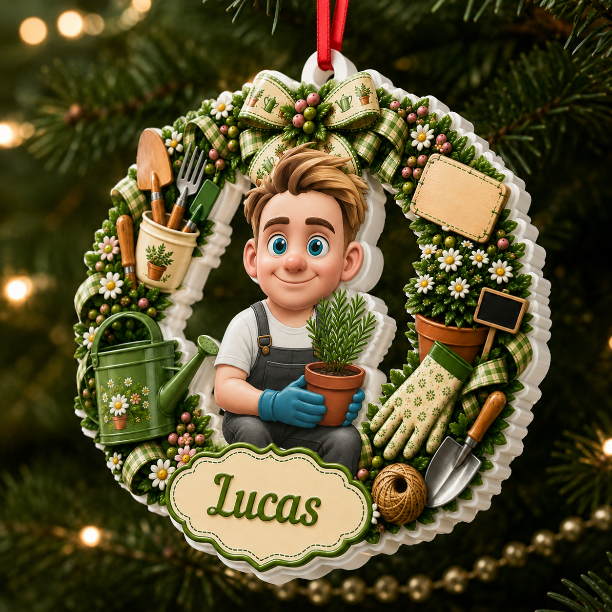 Garden Lovers  - Real 3D Relief Ornament