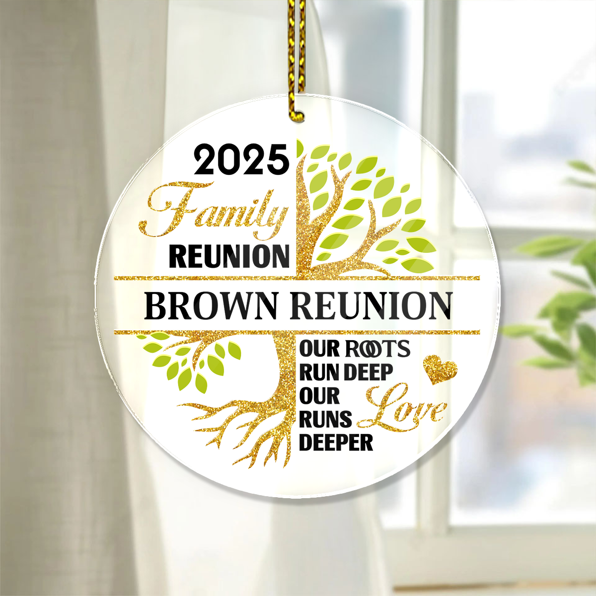 Our Roots Run Deep - Personalized Acrylic Ornament