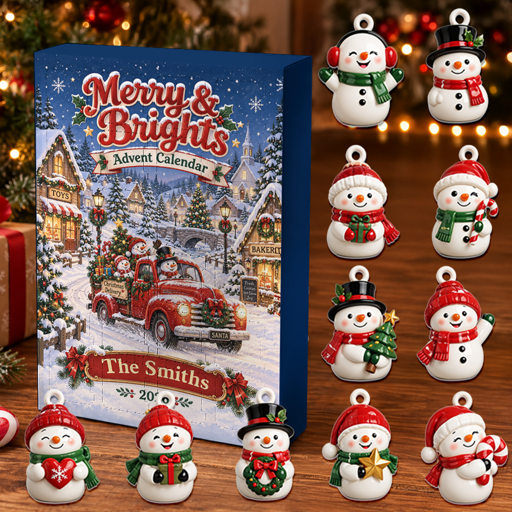 Merry and Brights Advent Calendar 2026 - 24 Day Christmas Countdown Box - Advent Calendar Box-Box&Acrylic