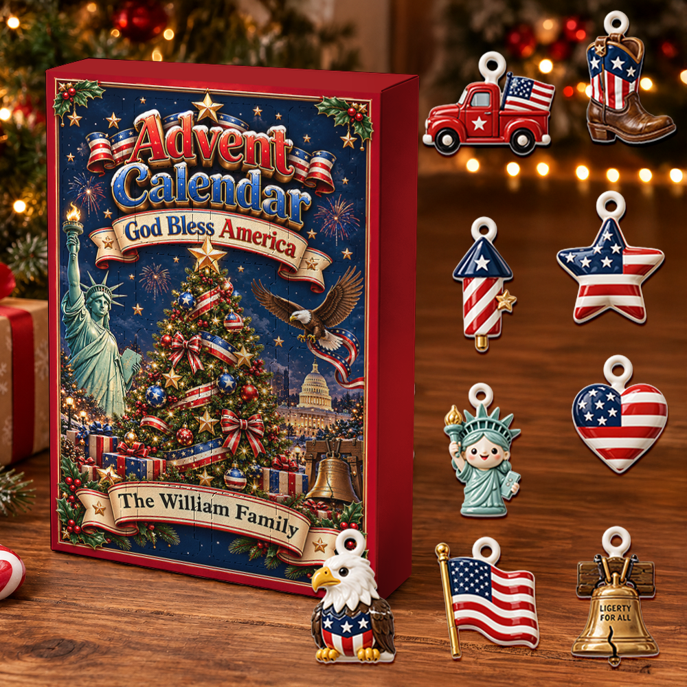 God Bless Advent Calendar 2026 24 Day Christmas Countdown Box With Cute Figurines - Advent Calendar Box-Box&Acrylic