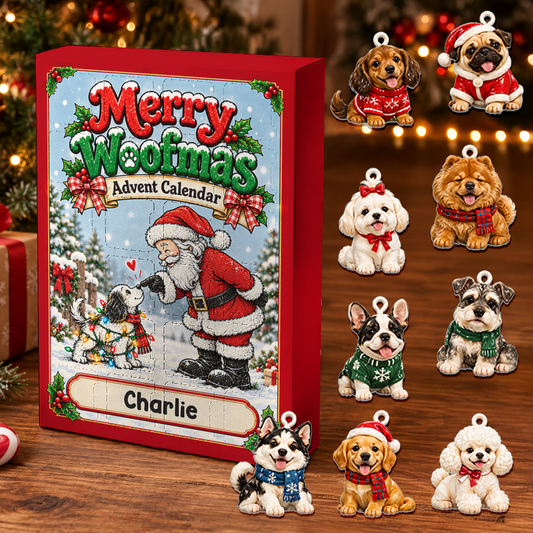 Christmas Advent Calendar 2026 Dog - 24 Day Christmas Countdown Box With Cute Figurines - Advent Calendar Box-Box&Acrylic
