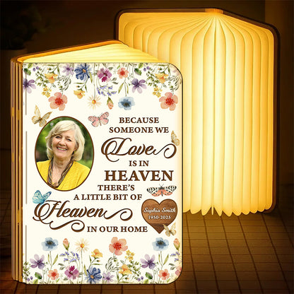 Someone We Love Is In Heaven Memorial - Personalized Book Lamp