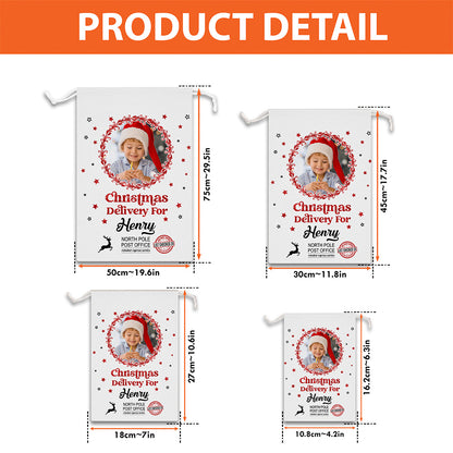 Santa Sack Delivery Glitter - Christmas Bag Gift For Family - Christmas Sack