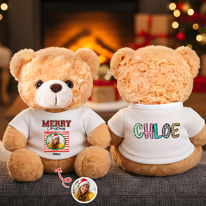 Merry Christmas - Personalized Custom Teddy Bear Plush