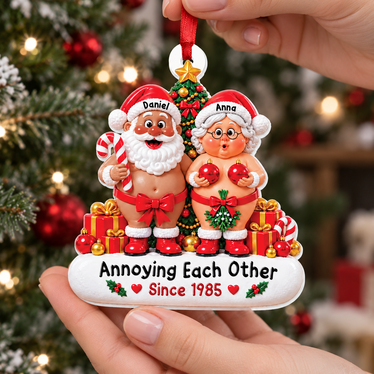Still Going Strong Couple Ornament - Real 3D Relief Ornament