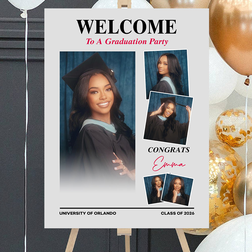 2026 Photo Graduation Welcome Sign - Custom Photo Welcome Sign