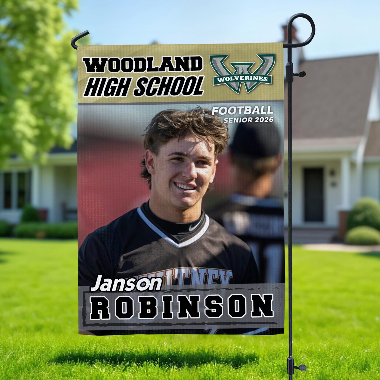 Custom Photo Graduation Flags - Personalized Graduation Garden Flag - Graduation Class Of 2026 Sport