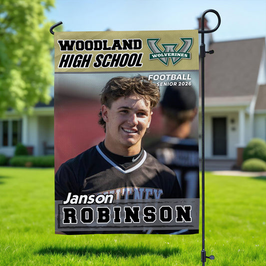 Custom Photo Graduation Flags - Personalized Graduation Garden Flag - Graduation Class Of 2026 Sport