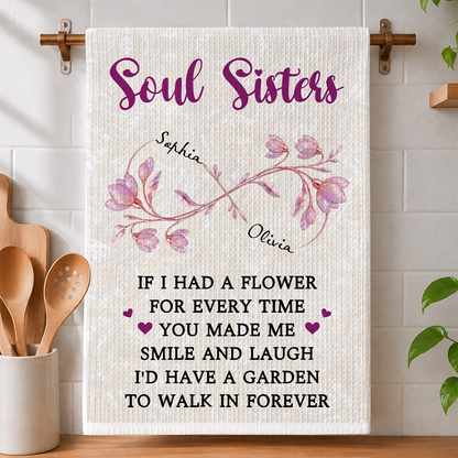 Soul Sisters, Kitchen Towel, Gift For Cooking Lovers - Personalized Kitchen Towel