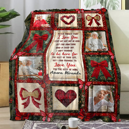 Laugh Love Live - Memorial Personalized Custom Blanket - Sympathy Gift